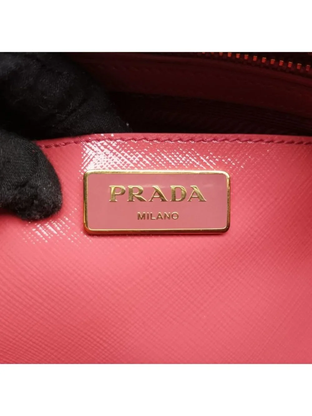 Prada Galleria Front Pocket Orange Patent 14 Shoulder Bag